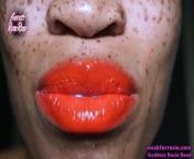 Goddess Rosie Reed Lipstick Fetish Shiny Tease Ebony Lips from miss rosy