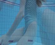 Anna Netrebko skinny tiny teen underwater from latex underwater
