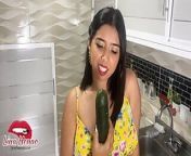 I have a squirt with a cucumber - fetish from big milk full sex