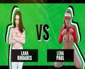 Battle Of The Babes - Lana Rhoades vs Lena Paul - The Ultimate Bouncing Big Natural Tits Competition from lana rhoades handjob