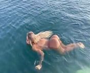 Monika Fox Morning Swimming Naked in the Bay from heshani liyadipita fake nude