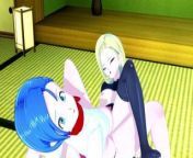 Bulma and Android 18 having hot lesbian sex. from bulma and guko