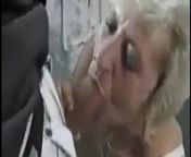 Blonde Granny Takes on a Young Man and Gets a Facial from gets a young