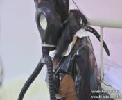 Latex maid with gas mask, femdom and breath play from fijera latex gas mask maide