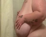 SSBBW in the shower – saggy tits from ssbbw in