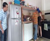 The cuckold looks surprised as his stepdad fucks me hard in the kitchen while I swallow his milk. from nepali pornstar poosoo fucking
