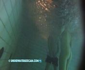 naughty girl undresses in swimming pool and plays with her boyfriends cock: fingering, blowjob, fuck from swinger nudist couples underwater sex spy