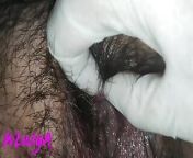 The neighbor comes to rub my clitoris and makes it hard and thick with his latex glove from tollywood first night videosame ass nudeot aunty servent sex