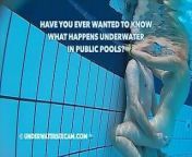 Real couples have real underwater sex in public pools filmed with a underwater camera from nuddest films