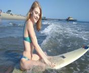 Tiny Young Blonde Petite Teen Fucked By Surf Instructor POV from surfing nude