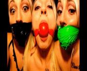 Kinky Blonde Amateur Gagged With Panties, Ball Gag And Duct Tape In Homemade Gag Talk Video from ball gag