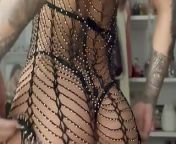Show with Very Sexy Shiny Lingerie by Susy Gala from tranparent dress dance