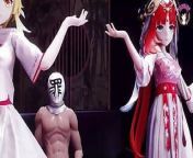 Genshin Impact - Sexy Dance + Hot Threesome (3D HENTAI) from genshin impact fuckfest 3d hentai