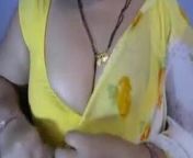 Bhabhi seduces her dewar in yellow attire from indian aunty opening her yellow blouse