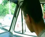 Thick mature lady from Germany sucking a hard dick in the back of the van from van hard school sex video