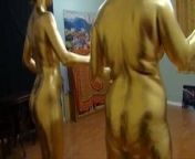 Golden Muses from statue prank