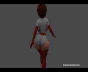 Helen parr -The Incredible - 4K WALK from incredible helen parr