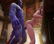 Blue Man with Elf - Warcraft Porn Parody from elf warcraft