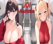 Spanish JOI hentai on a plane with the air hostess. from pilot air hostess romance leaked video