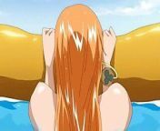 Nami very sexy & bitch in bikini (One Piece) from nami from one piece gets penetrated on a beach