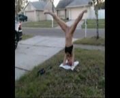 Lil C Naked Headstand from ilovenonude lil 03