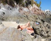 Nudist woman gives me her pussy on a public beach! from postto me nudist