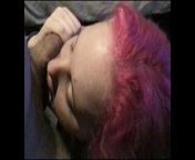 Alt Girl with Pink Hair Sucking Cock from pink haired alt girl