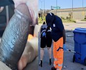 The street cleaner let me clean his cock with my mouth And he deep cleaned my pussy - Jamdown26 - cum in mouth, cum swallow, pov from black mom mouth cum