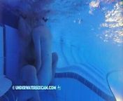 This Teen 18+ couple is so horny, they MUST fuck underwater in the pool and your are watching from 18 couple sex