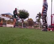 young woman fucked after doing aerobics in the park, part 1 from arbic outdoor park sex