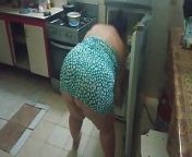 chubby stepmother in the kitchen preparing a delicious dinner from bbw mother