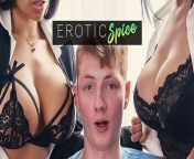 Ginger teen student ordered to headmistress office and fucked by his big tits Latina teachers in creampie threesome from office aunty sex