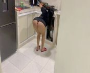 Spying On My Stepmom While Preparing Dinner from girl hot dress see
