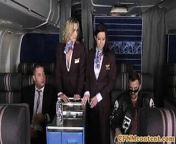 Assfucked CFNM stewardess joins mile high club from mile jo