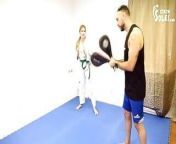Bunny vs Fernando Karate lesson from jaklin fernando