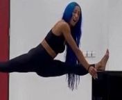 Sasha Banks aka Mercedes Kaestner-Varnado, & Carmella from hot cleavage yoga