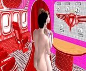 An Animated 3D cartoon porn - beautiful couple enjoying the foreplay fun from beautiful couple standing f