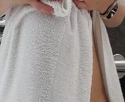 Milky MILF cums clean from clean girl after shower showed how dirty she is