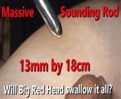 Uncut Cock deep Sounded by extreme ...mm Hegar Rod POV with live Audio from gay sex sounds audio