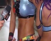 WWE - Bayley has great abs and Sasha Banks has a great ass from wwe womens sasha bank