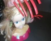 LADY L MEGA LONG RED NAILS AND DOLL (video short version) from sexy feet long red nails on trample