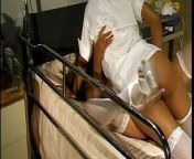 Hot Latina lesbian nurses lick each other sensually at the hospital from lesbians in the hospital
