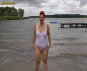 Annadevot - In WHITE SWIMSUIT in the lake from white swimsuit fetisch nude