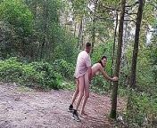 casual quick sex of husband and wife in the forest! from outdoor quick sex