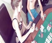 Strip Poker ends With Rough Fuck from couples foreplay