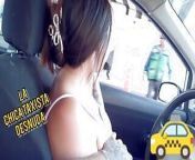 Taxi driver girl strips naked during the ride and lets me touch her from taxi driver touching me while driving angel