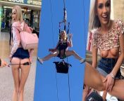 Blonde Teen Sky Pierce Public Sex after Showing Pussy POV from la tremenda show