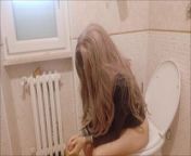 In the bathroom with aunt Edwige from سكس wc