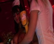 Sexy blonde and busty brunette nurses fuck a guy in a bar from isha medical mumbai bar sex pg
