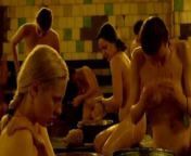 Russian girls group bathing from girls group